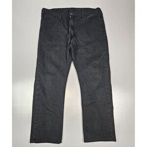 Levis 513 Jeans Mens 38x32 Black Denim Slim Straight‎ Leg Pants